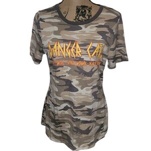 Danger Cats Camouflage Camo T-shirt  Comedy Junior Size Xlarge Fandom Streetwear